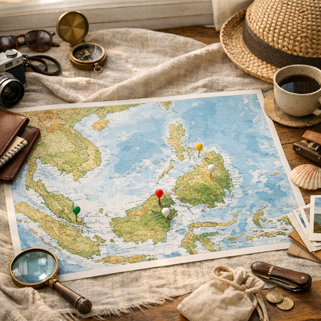La Carte du monde montre où se trouve la Malaisie