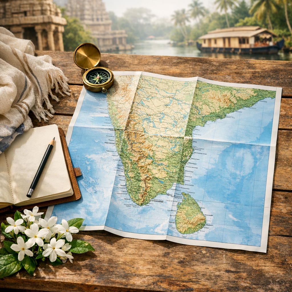 La Carte de l’Inde du Sud : Tamil Nadu, Kerala et itinéraires