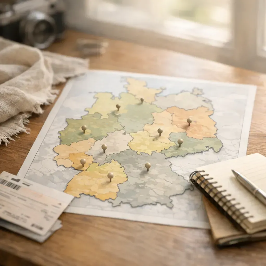 La Carte des villes d’Allemagne : Länder, routes et populations