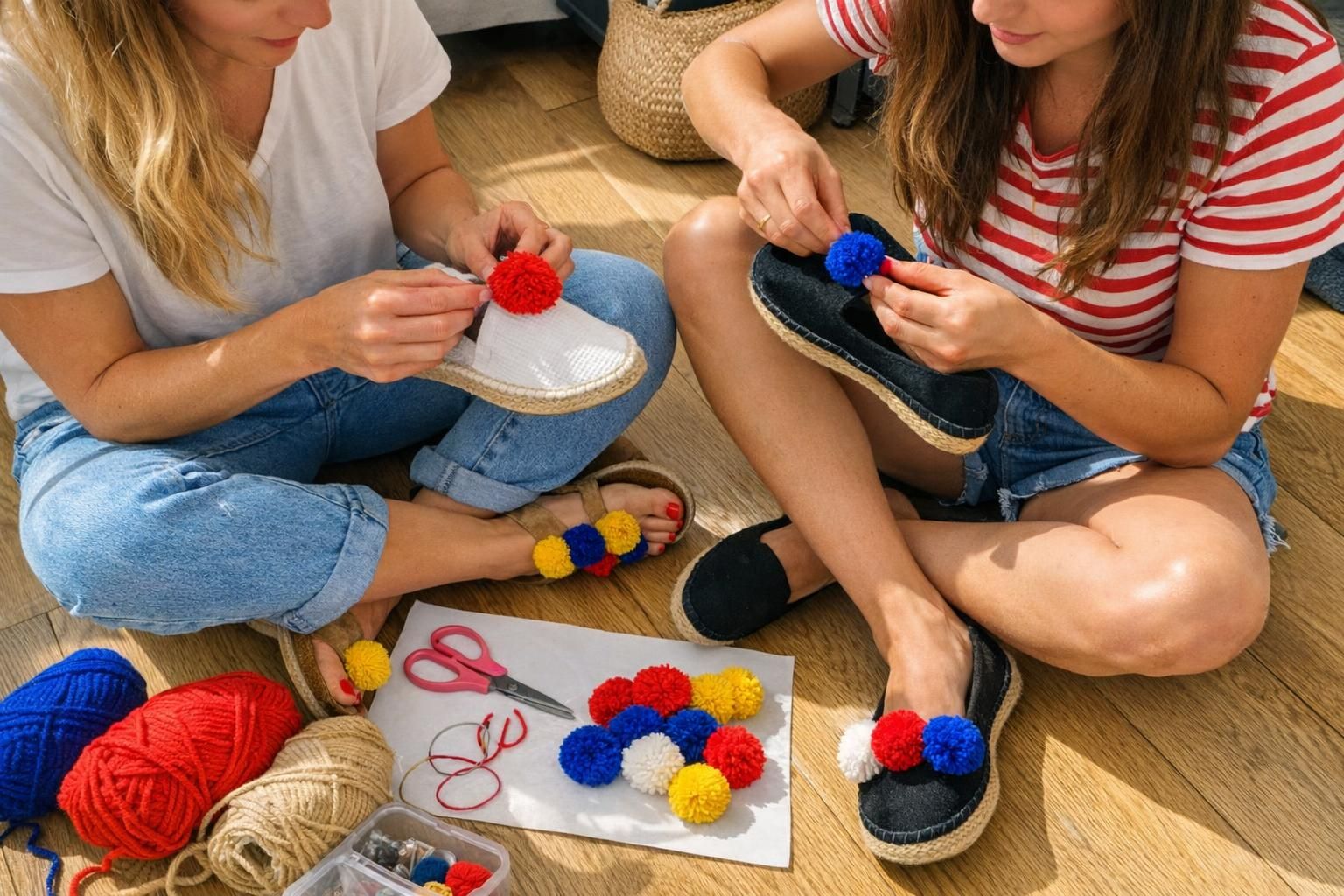 DIY Pompons #1 : les chaussures à pompons en 3 accents