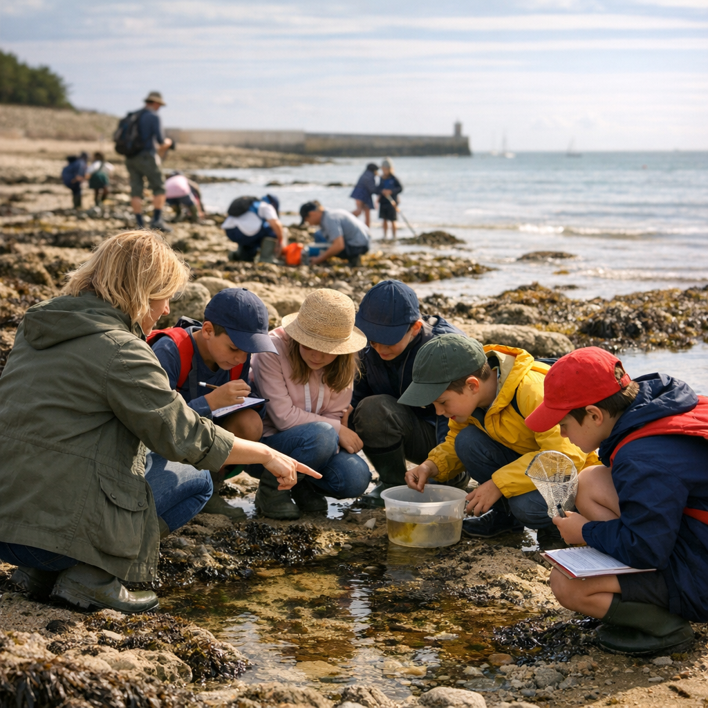 Sur l’estran avec les élèves&nbsp;: La Brée-les-Bains, Finistère et Aires Marines Éducatives