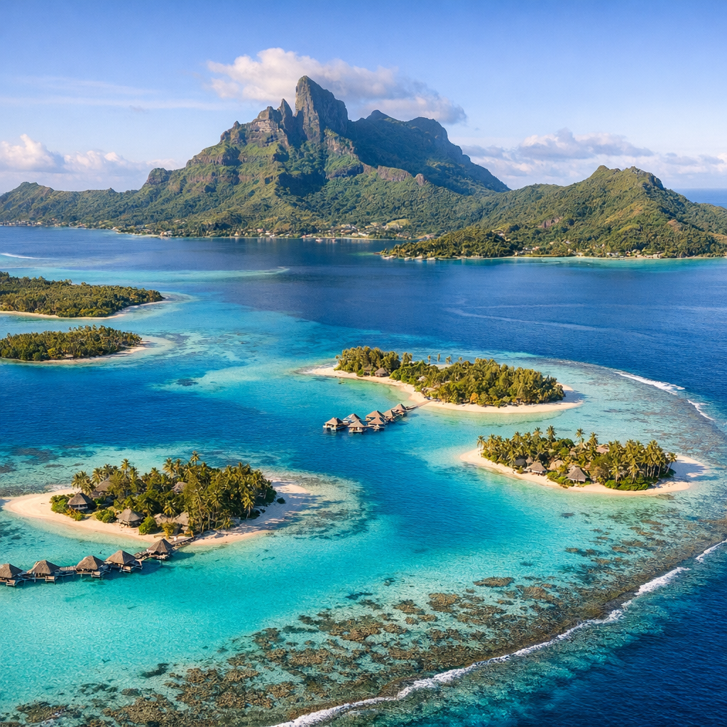 Bora Bora sur la Carte : l'île se situe dans le Pacifique Sud