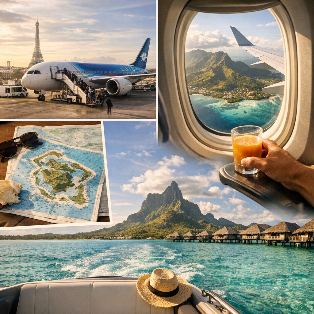 Itinéraires vers Bora Bora&nbsp;: de Paris à Papeete, puis jusqu’au lagon