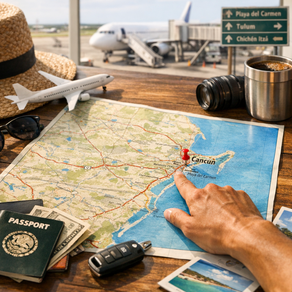 Itinéraires depuis l’aéroport international de Cancún