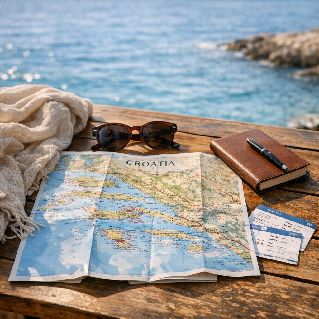 La Carte touristique de Croatie : villes, îles et itinéraires