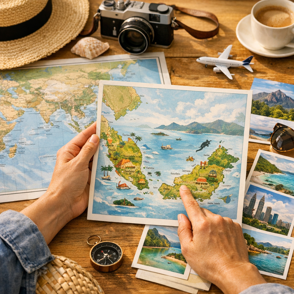 Cartes touristiques pour choisir où aller en Malaisie