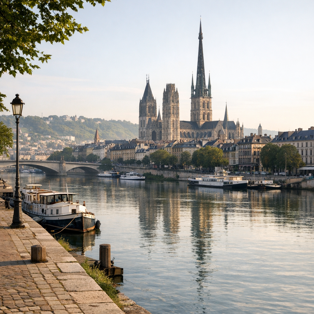 La Carte de France situe Rouen : accès, plans et repères