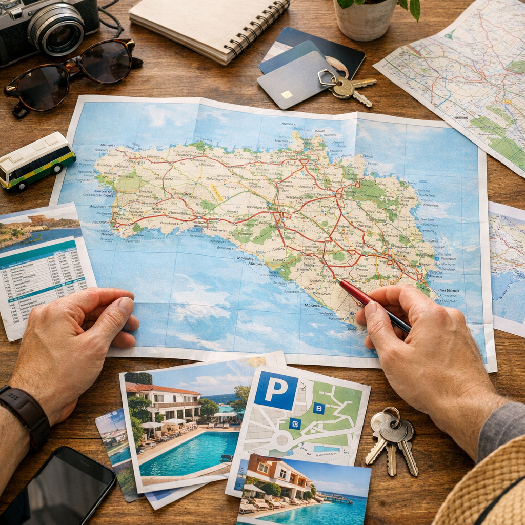 Les cartes pour organiser votre voyage&nbsp;: routes, bus, parkings et hôtels