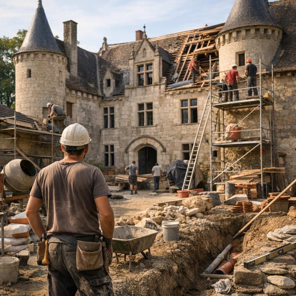 Les travaux derrière le rêve : ce que la rénovation d’un château implique vraiment