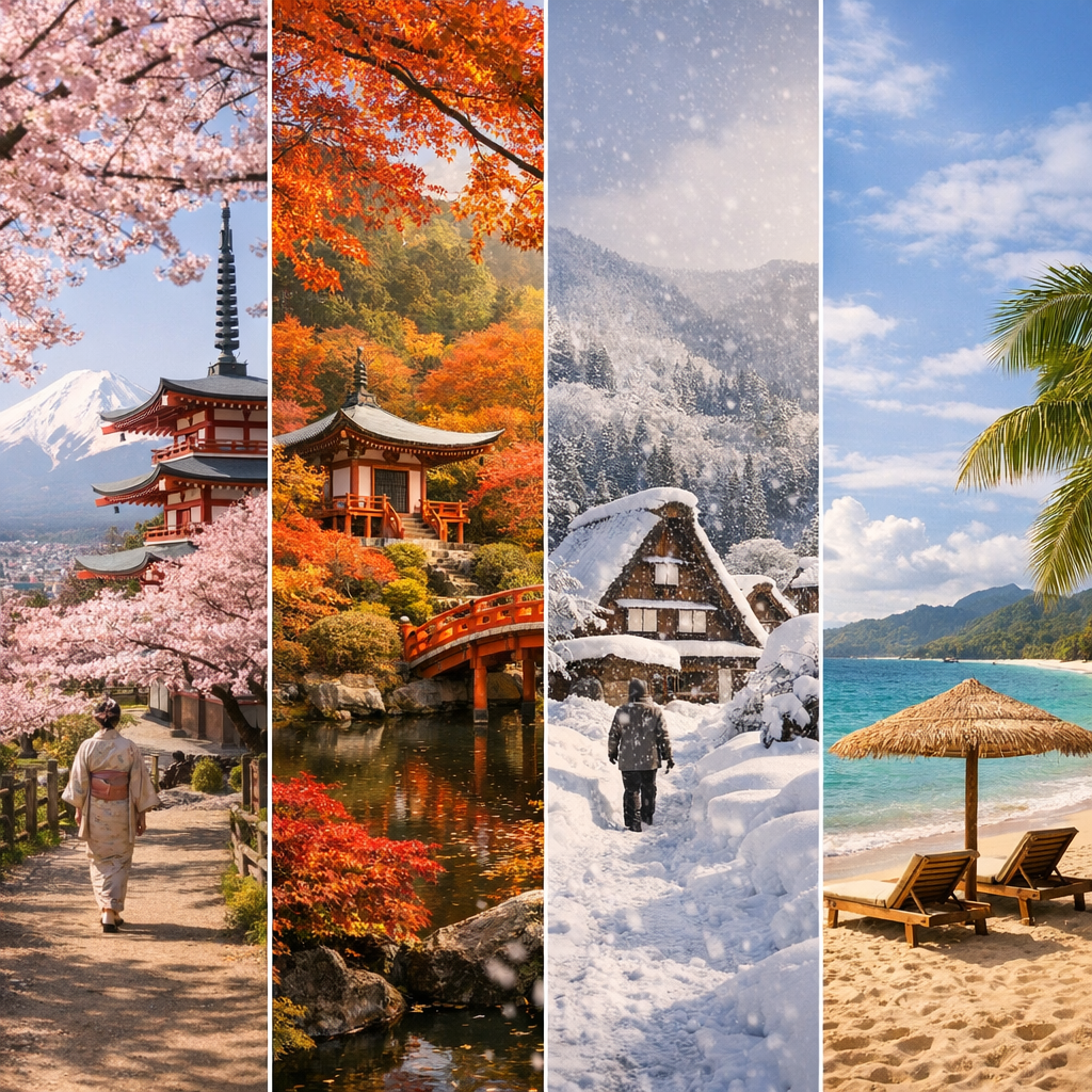 Quand partir au Japon selon votre voyage&nbsp;: cerisiers, érables, neige ou plages