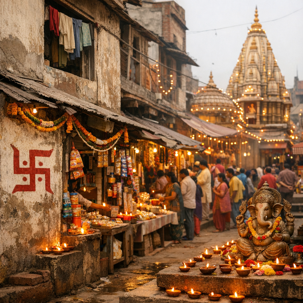 Ce que l’on voit vraiment en Inde&nbsp;: maisons, commerces, Diwali et temples