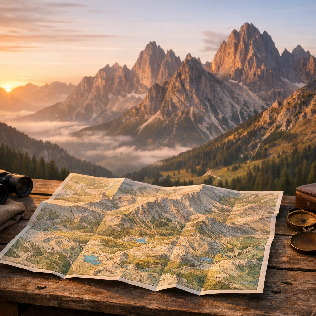 Une Carte des Dolomites italiennes aide à choisir son itinéraire