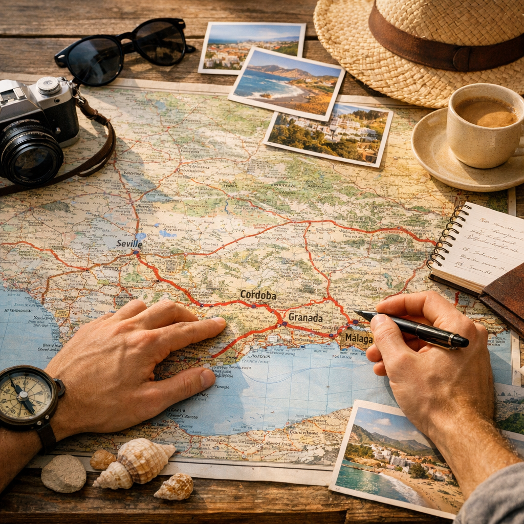 Carte routière Espagne Sud : organiser un circuit en 7 jours
