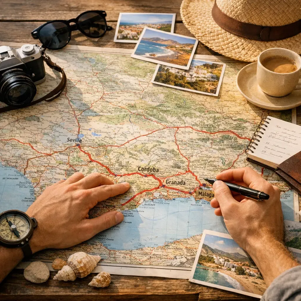 Carte routière Espagne Sud&nbsp;: organiser un circuit en 7 jours