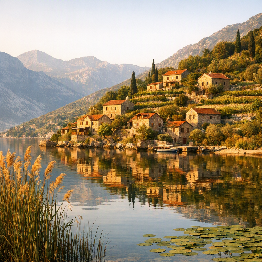 Godinje, un village vigneron au bord du lac de Skadar