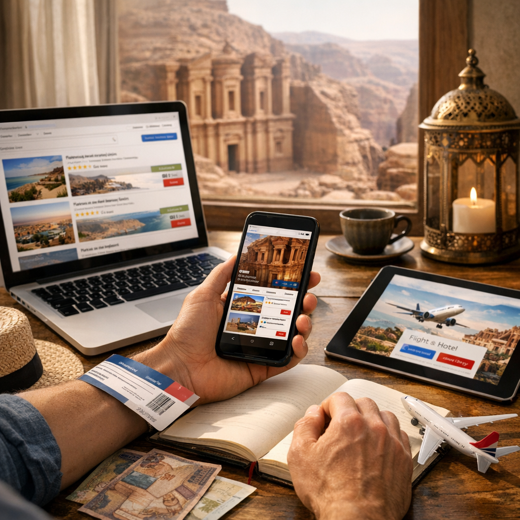 Réserver un hôtel en Jordanie&nbsp;: Booking, Tripadvisor, Accor ou séjour vol+hôtel&nbsp;?