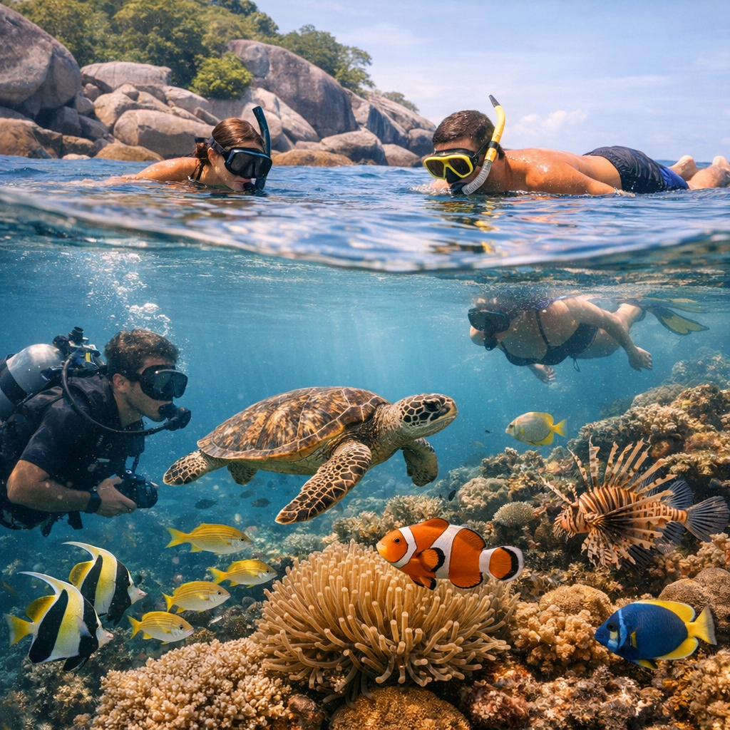 Plongée et snorkeling : la faune sous-marine à observer avec respect