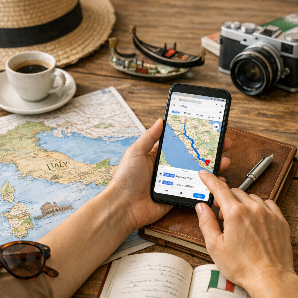 Italie Maps : préparer un itinéraire fiable sur Google Maps