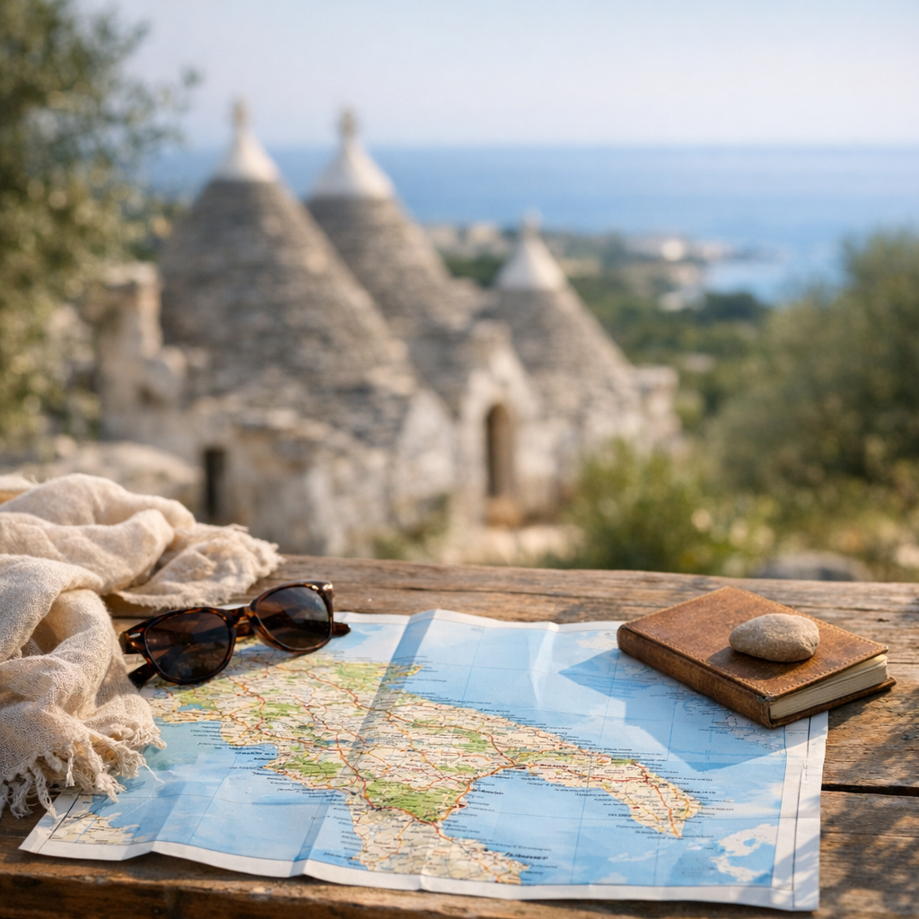 Les Pouilles sur la Carte d’Italie se lisent en trois voyages