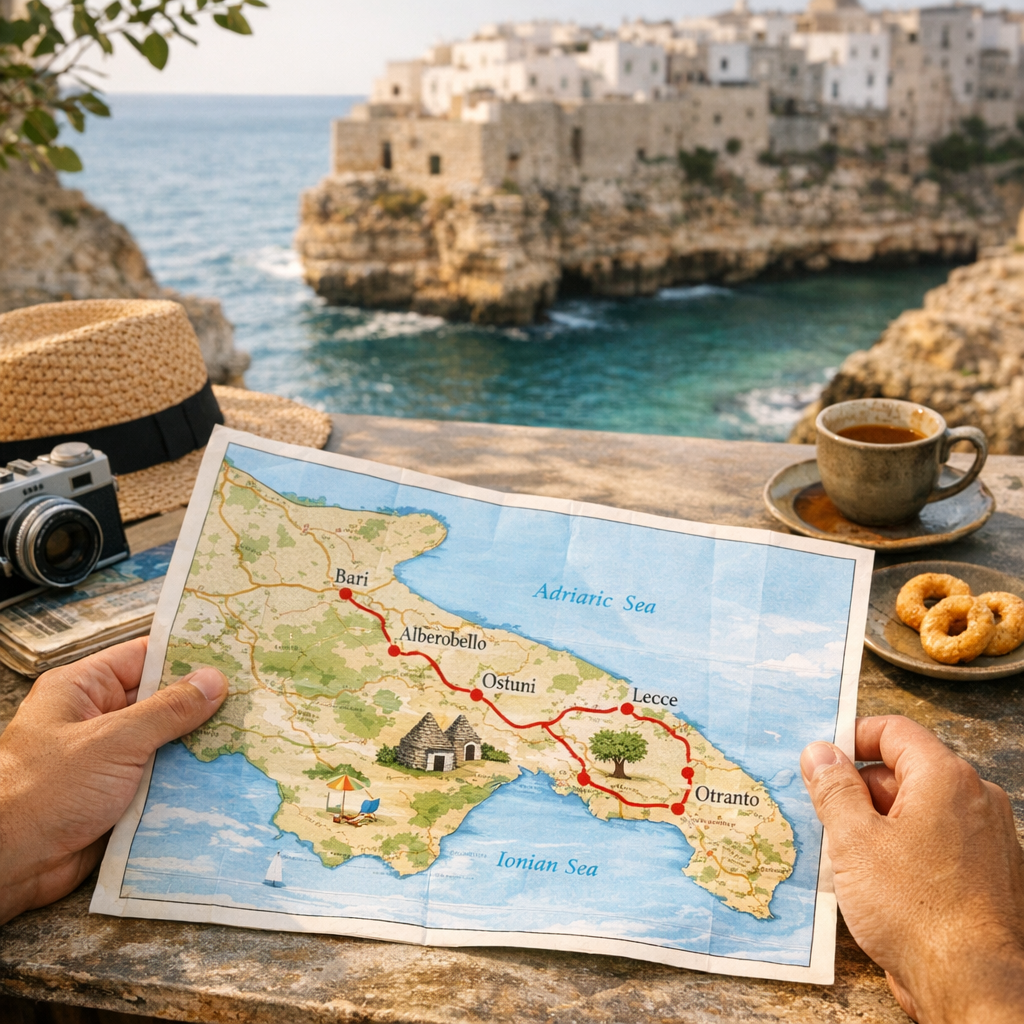 Quel circuit dans les Pouilles ? Itinéraire simple avec la carte