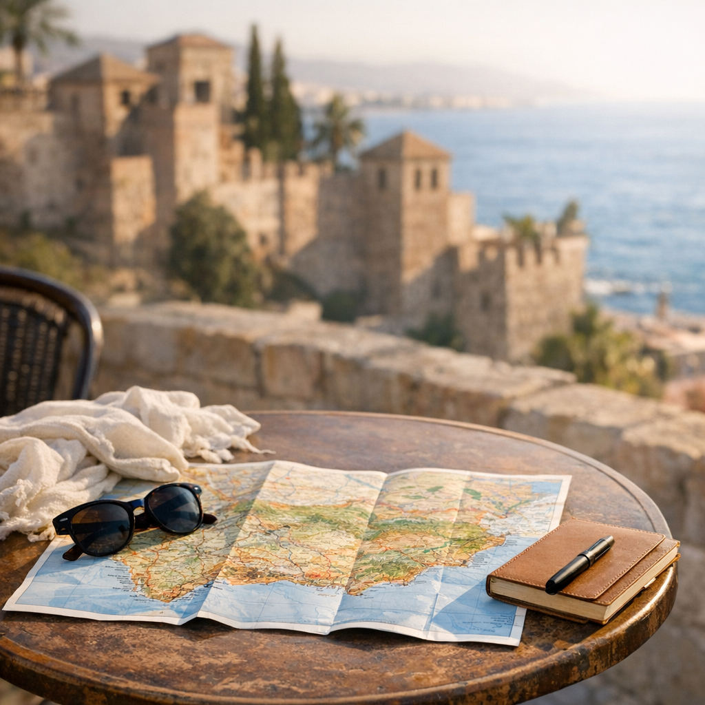 La Carte de Malaga en Espagne situe la Costa del Sol