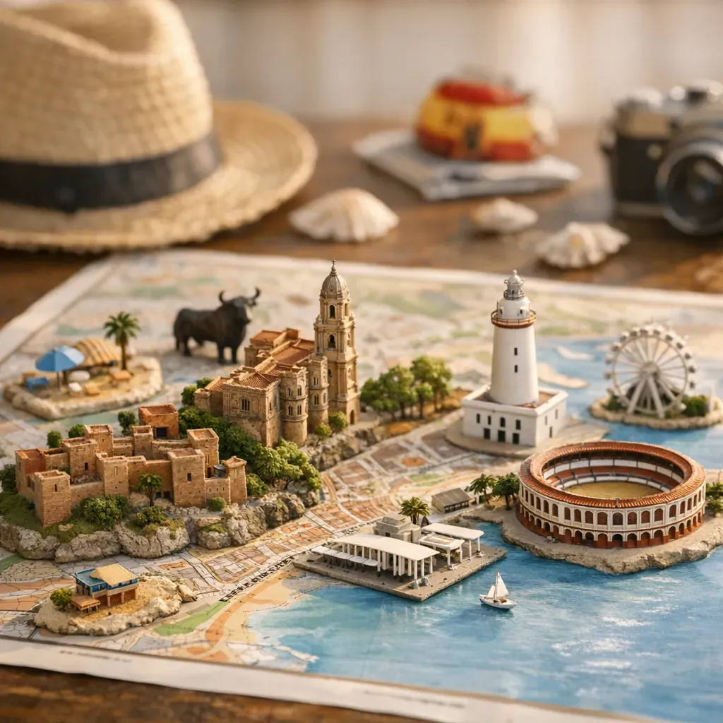 Sites touristiques à placer sur une carte de Malaga