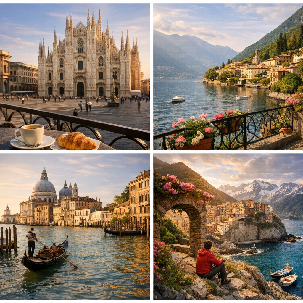 Choisissez votre région : Milan, lacs, Venise, Alpes et Ligurie