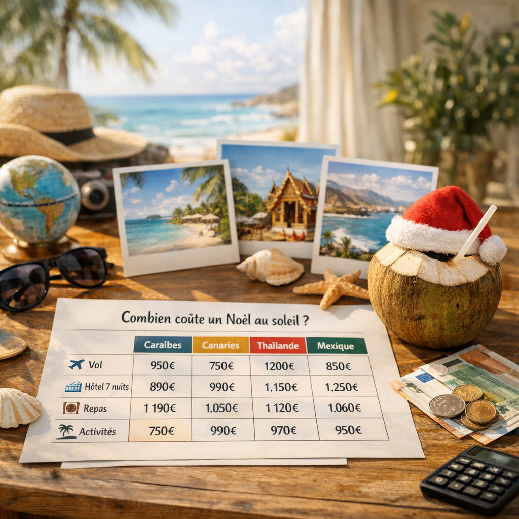 Combien coûte un Noël au soleil ? Tableau prix et comparatif