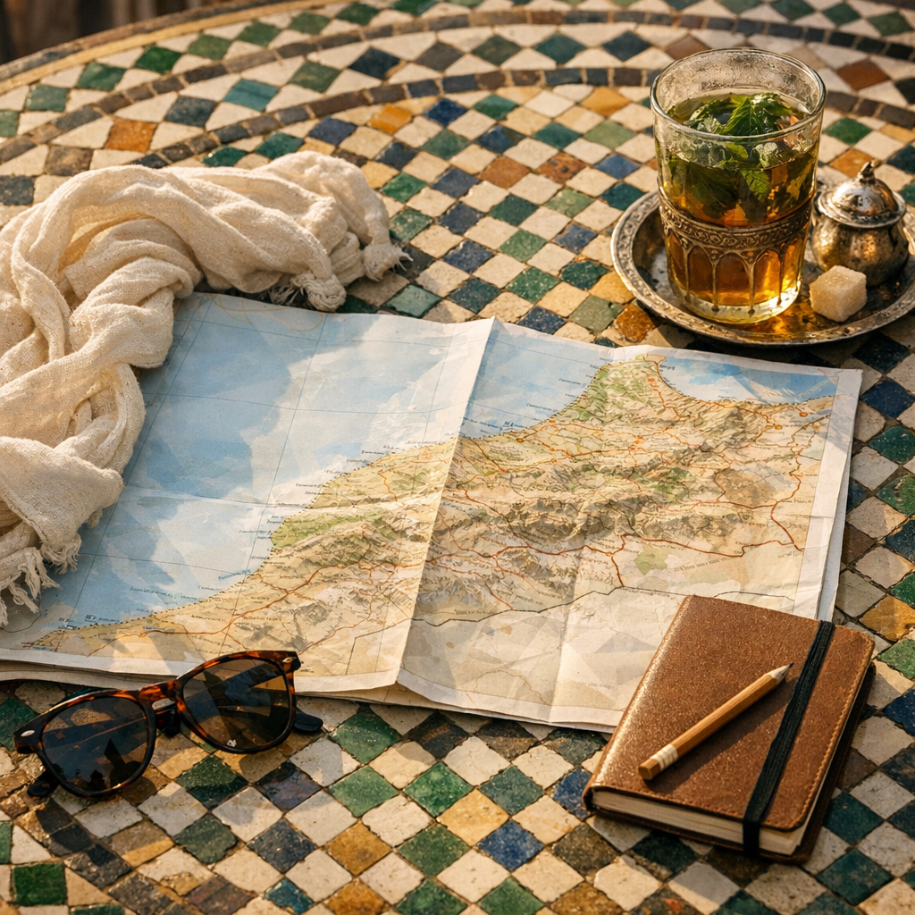 Le plan du Maroc rend votre itinéraire plus clair