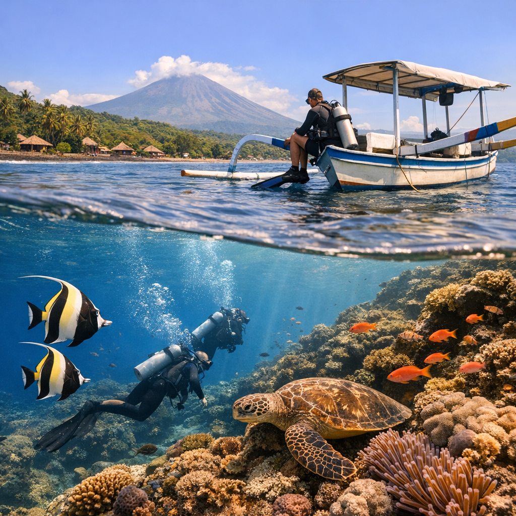 Quand partir plonger à Bali : saison sèche, février et vie marine