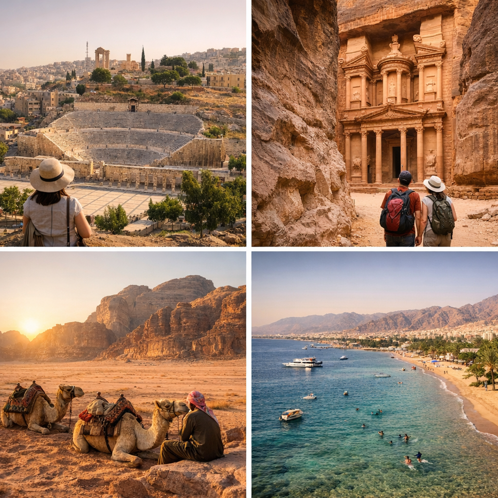 Quand partir selon votre itinéraire&nbsp;: Amman, Pétra, Wadi Rum, Aqaba