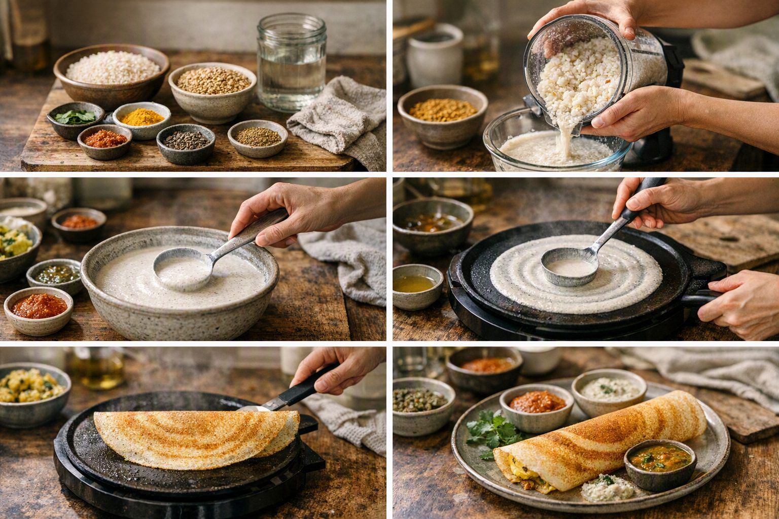 La recette du dosa maison, étape par étape