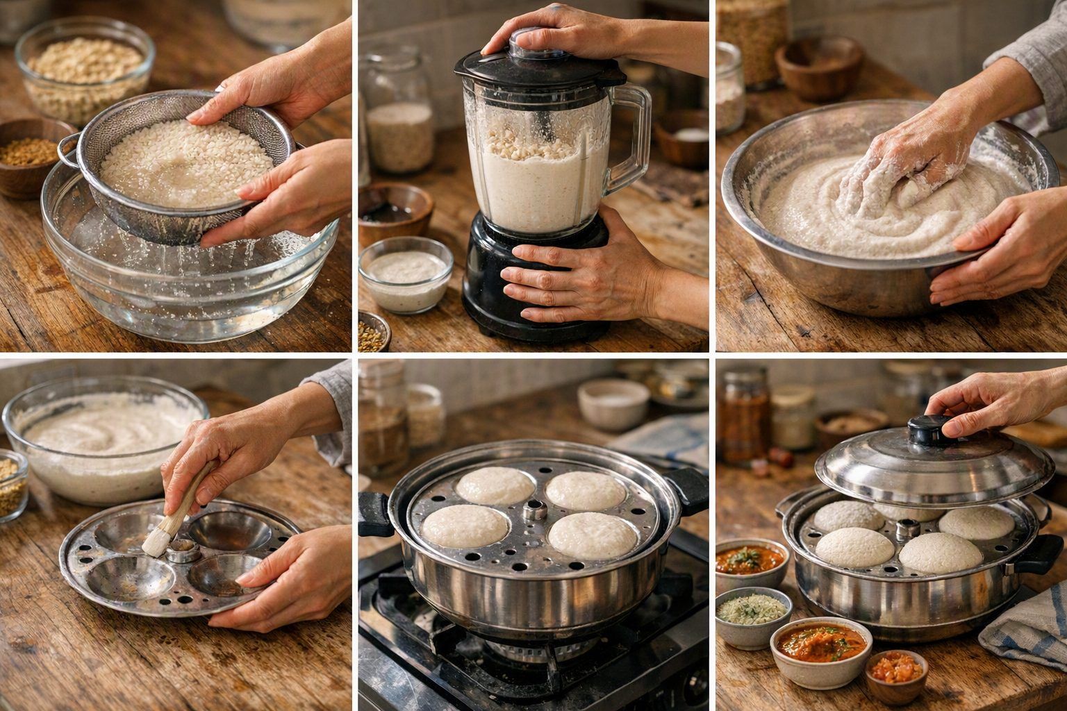 La recette de l'idli étape par étape