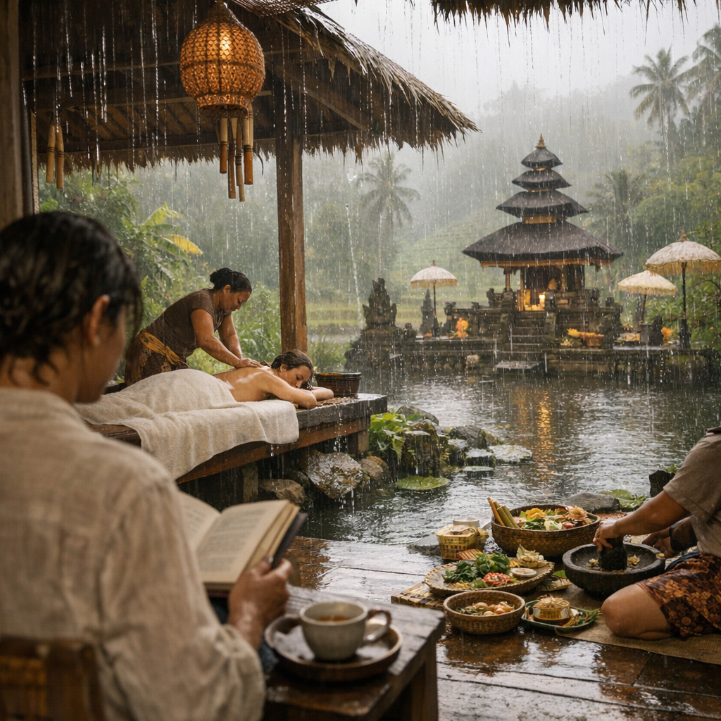 Que faire à Bali pendant la saison des pluies selon les régions