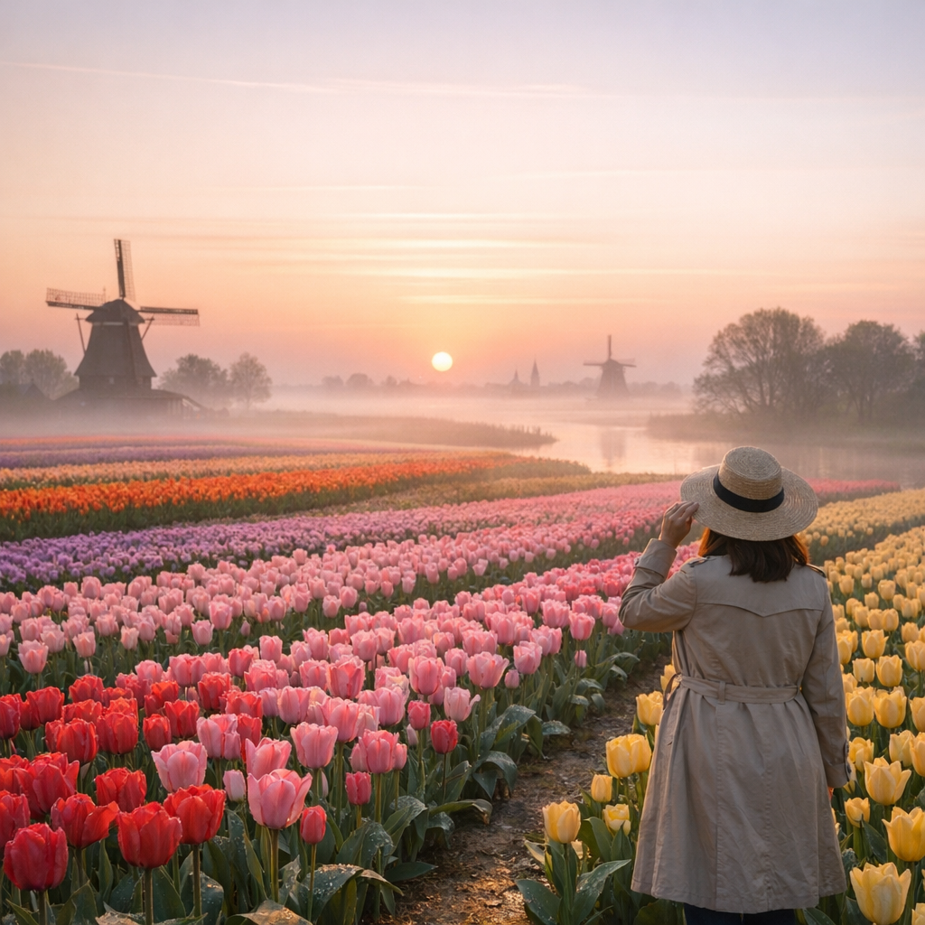 Où voir les Tulipes à Amsterdam au printemps ?