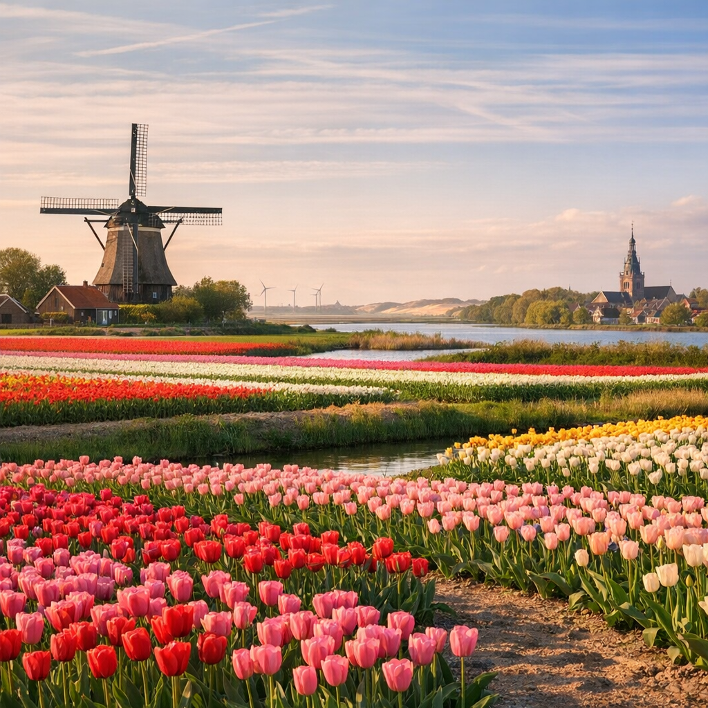 Où voir les champs de tulipes en Hollande : Bollenstreek, Flevoland, Alkmaar et coins plus doux