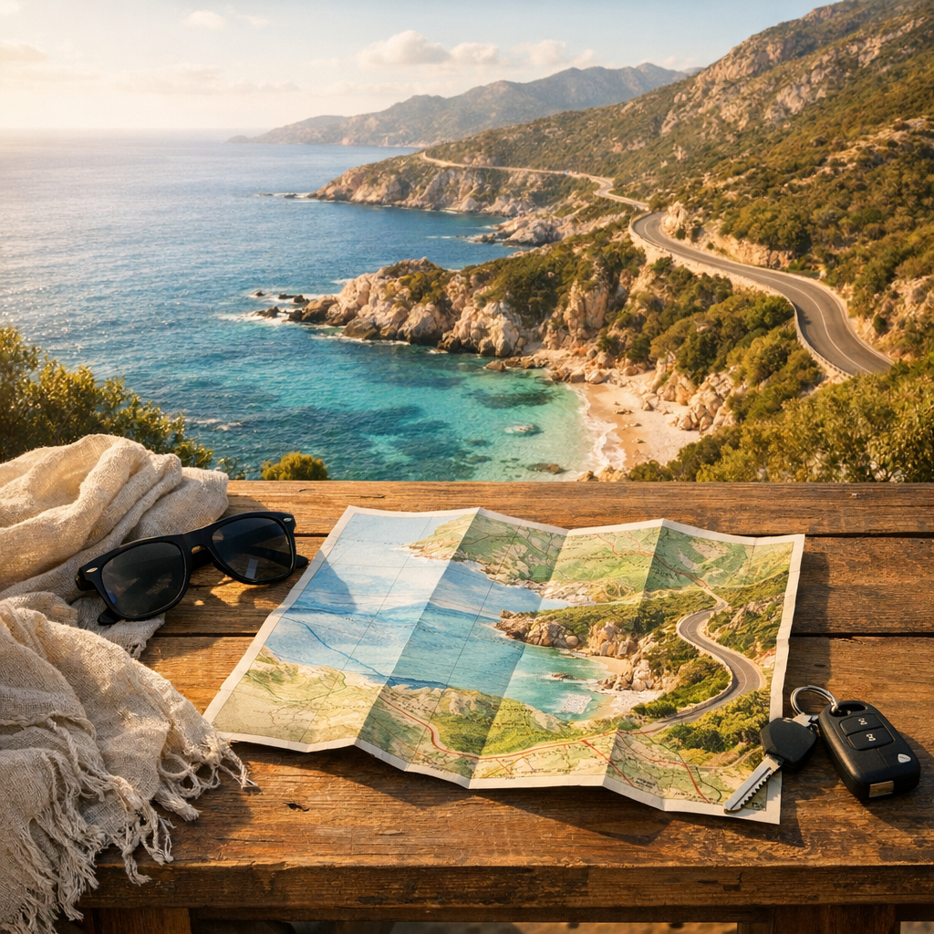 La Carte de la Sardaigne du Nord : routes, côtes et repères