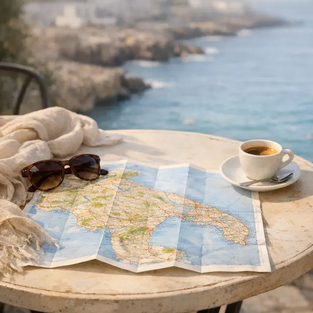 La Carte des Pouilles en Italie aide à bâtir son itinéraire