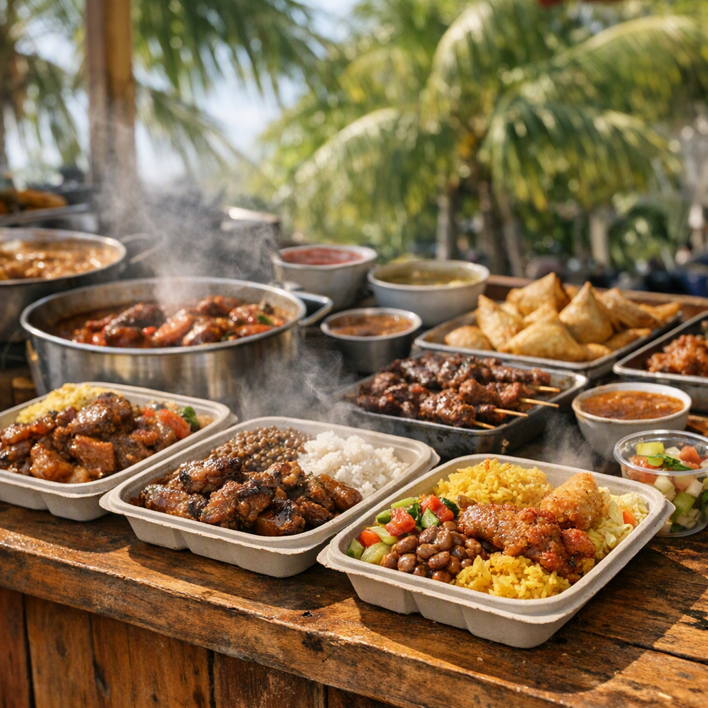 La street food à La Réunion se déguste debout, stand après stand