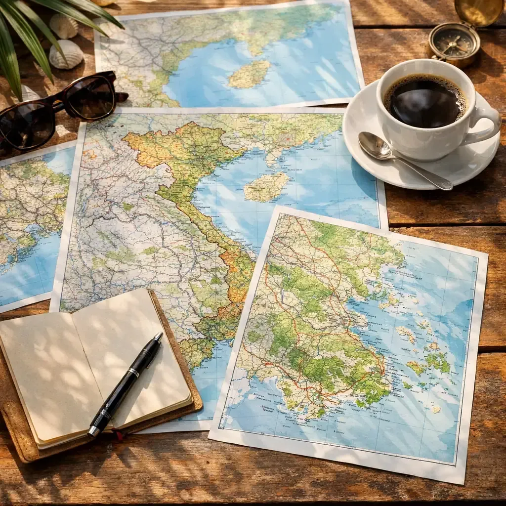 Les cartes du Vietnam aident à tracer un voyage réaliste