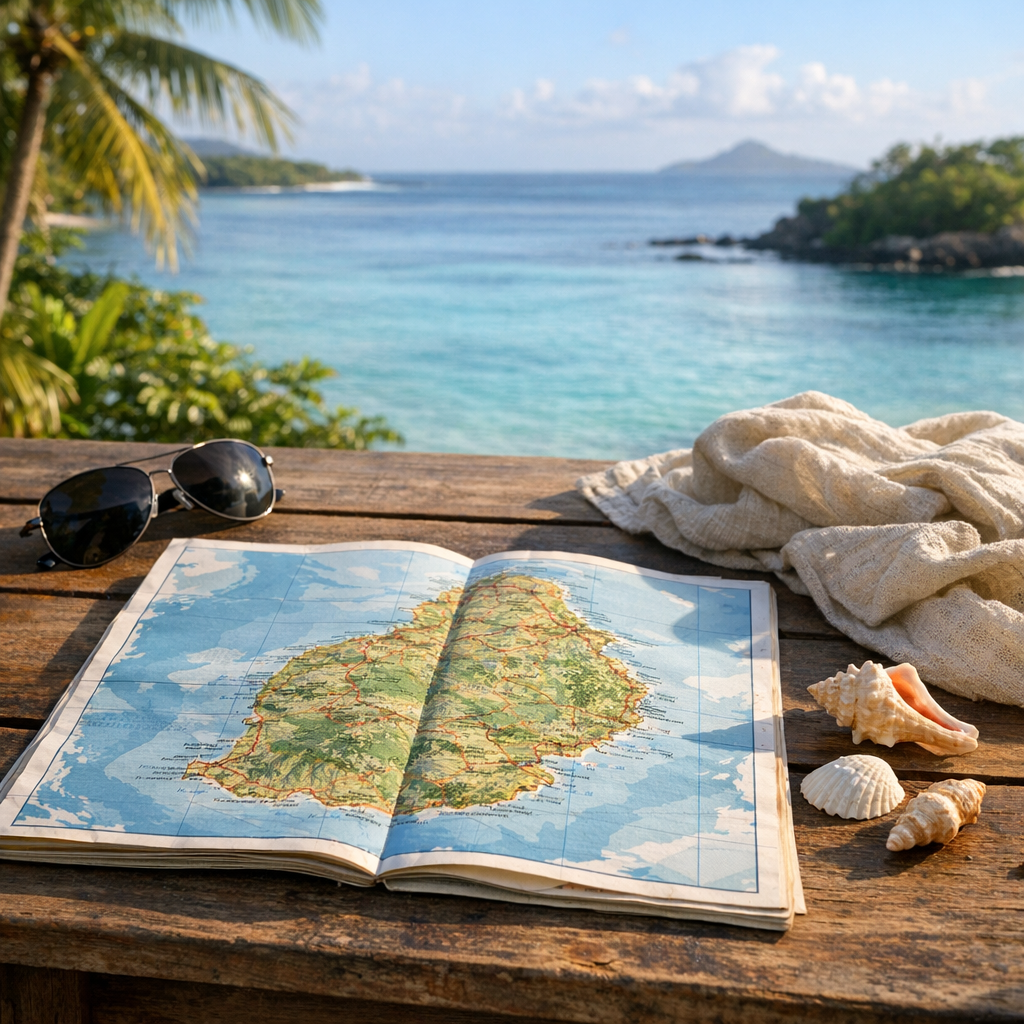 Une Île Maurice map claire aide à choisir votre région