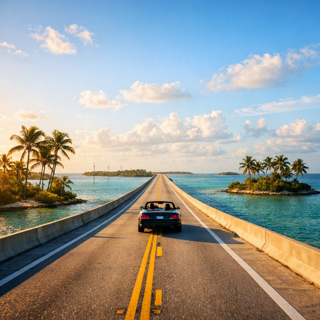 L'itinéraire d'un road trip en Floride, de Miami à Key West