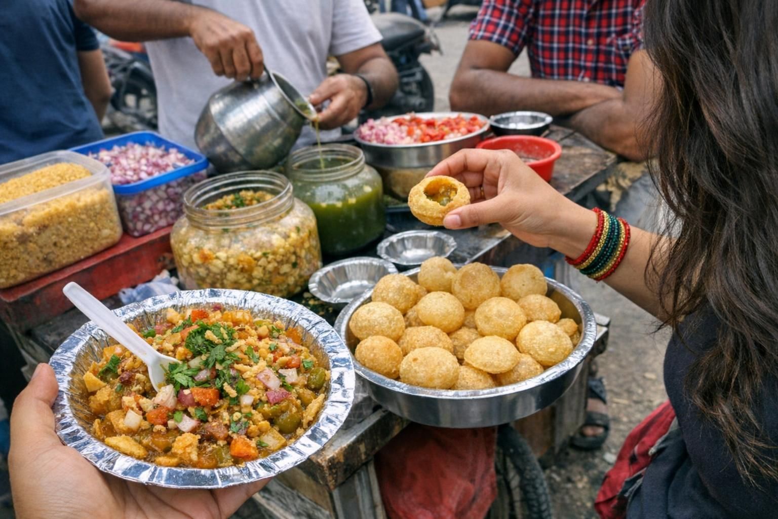 Indian street food : le masala puri et le pani puri en 2 recettes